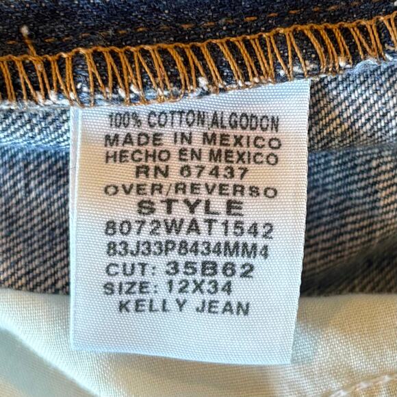 Ralph Lauren Blue Boot Cut Jeans talk inseam 34 Y2K - Picture 5 of 8